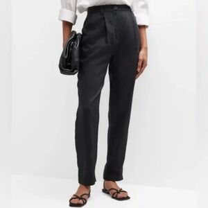 Mara Hoffman Dita Pleated Striped Pants Size 6